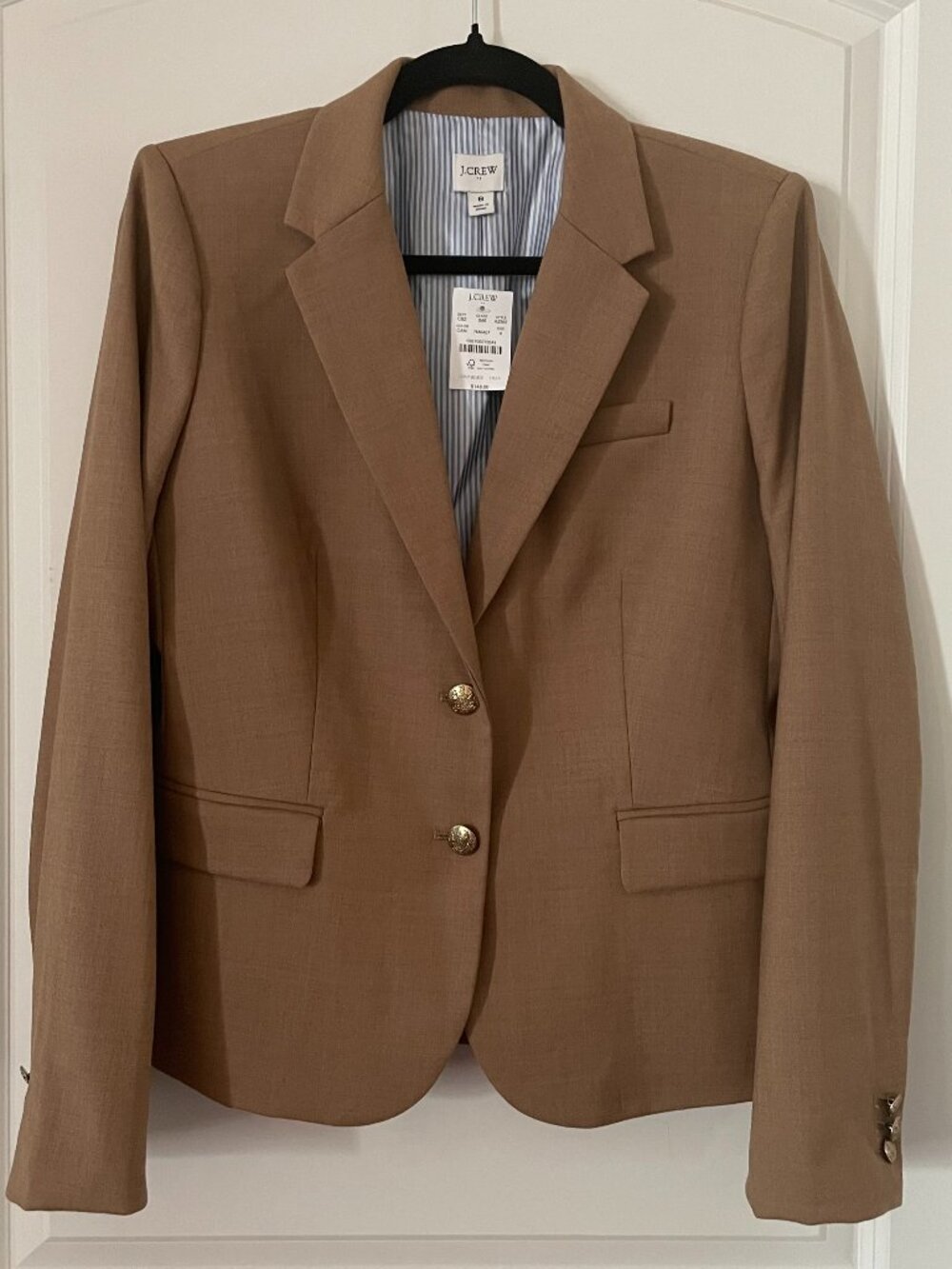 NWT, J. Crew School boy blazer, size: 8, color: camel